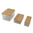 thumbnail image 4 of Caja de almacenamiento transparente, caja de almacenamiento de 3 piezas, organizador de almacenamiento apilable multifuncional, caja de almacenamiento para habitación, artesanía excepcional, 4 of 8