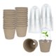 thumbnail image 1 of Uxcell 40-Pack Macetas de Turba, 2.36 Redondas Macetas de Germinación de Jardín con Tapa de Humedad [Con Agujeros], 1 of 7