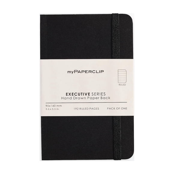 Cuaderno myPAPERCLIP Executive de 192 páginas 9 x 14 cm negro