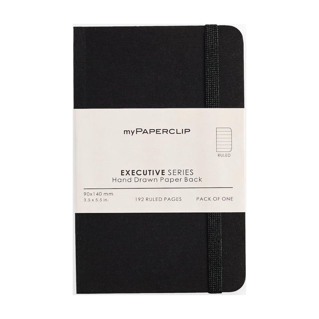 Cuaderno myPAPERCLIP Executive de 192 páginas 9 x 14 cm negro