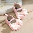thumbnail image 2 of Huowey Kids Autumn Bow Princess Shoes Baby Girl Baby Soft Soles Non- Toddler Shoes Relaxed Fit Footwear, 12, 2 of 7