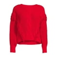 thumbnail image 5 of No Boundaries Juniors' Chenille Fringe Sweater, 5 of 5