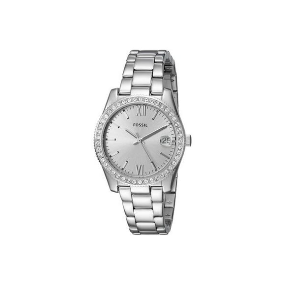Fossil Silver Dial Scarlette Stainless Steel Watch for Ladies
