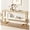 White, variant on Console Sofa Table, 52" Modern Entryway Table, 2-Tier Open Shelf with Tempered Glass, Metal Frame Behind Couch Table with Gold Metal Frame for Living Room Hallway Entrance, Brown