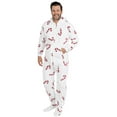 thumbnail image 4 of Footed Pajamas - Candy Cane Lane Adult Hoodie Chenille One Piece - Adult - Large Plus/Wide (Fits 5'11 - 6'4"), 4 of 5