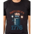 thumbnail image 4 of Fourth Of July Men's Party Like It's 1776 Parody Funny Short-Sleeve T-Shirt, 4 of 5