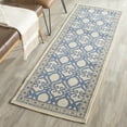 thumbnail image 4 of SAFAVIEH Courtyard Colton Geometric Indoor/Outdoor Area Rug, Natural/Blue, 6'7" x 9'6", 4 of 11