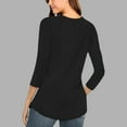 thumbnail image 2 of Chemise pour Femmes à Manches Longues, Chemise de Mode, Ensemble Chemise à Manches Longues, T-Shirt Rayé, Manches Courtes, Chemises d'Été Amples, T-Shirt de Compression pour Femmes, 2 of 4
