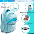 thumbnail image 3 of Children‘s Wheeled Backpack Bag Set with Lunch Box School Rolling Backpack Bag with Wheels School Trolley Backpack Bag for Girls GC, 3 of 7