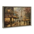 thumbnail image 4 of Stupell Industries Parisian Fall Townscape Scenic & Cityscapes Painting Brown Floater Framed Canvas Art Print Wall Art, 31 x 21, 4 of 10