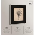 thumbnail image 2 of Delicate Graphite Bouquet II Canvas Print Botanical Art by Art Remedy, Silver Frame, 36 x 45, 2 of 6