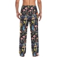 thumbnail image 2 of GZHJMY Colored Mushroom Plants Men's Pajama Pants, Loose Lightweight PJs Lounge Sleep Bottoms with Pockets Drawstring, Pajama Bottoms for Home and Rest, Small, 2 of 7