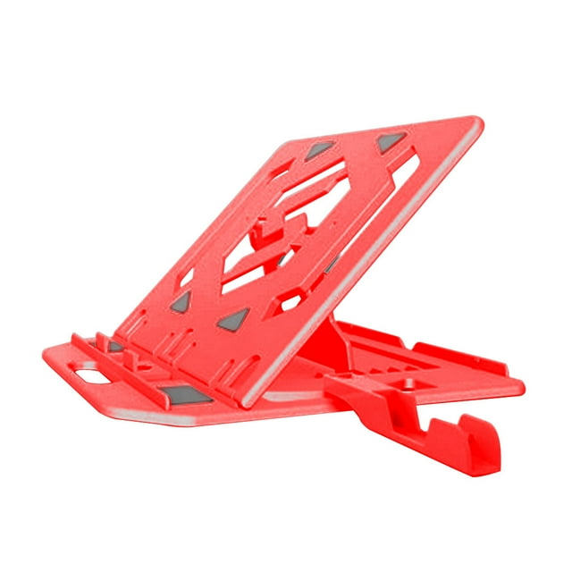 ziyahi Support Réglable pour Ordinateur Portable, Support Portable en Plastique Antidérapant pour Ordinateur Portable, Support de Refroidissement avec Support pour Téléphone, Rouge Rouge