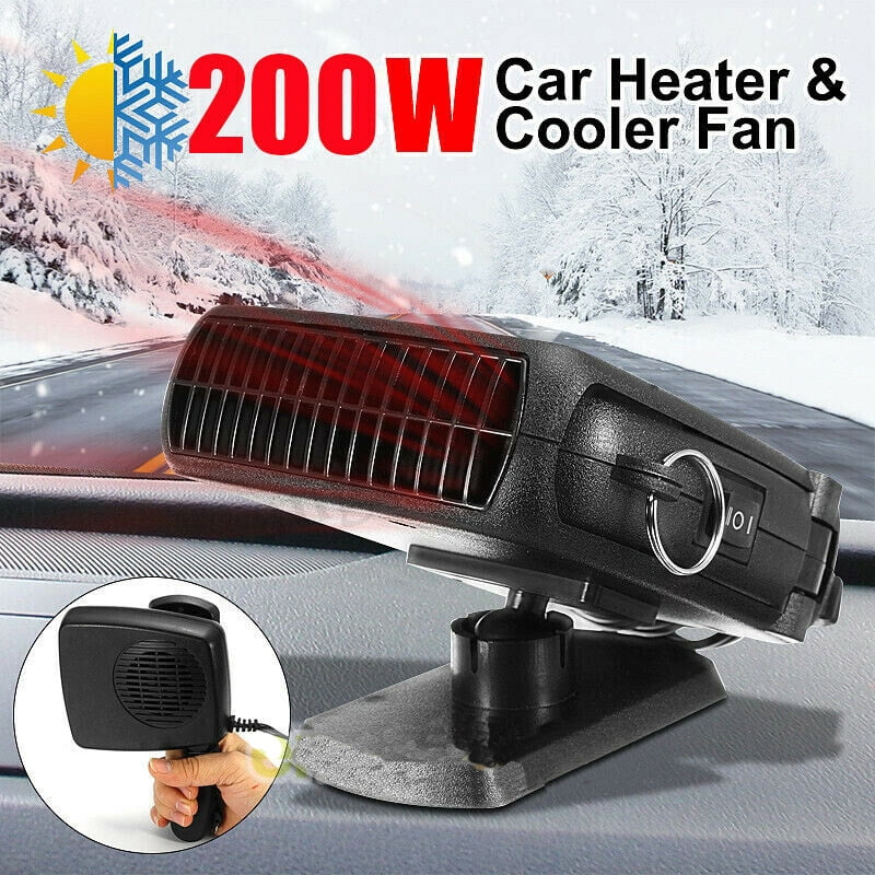 12V DC Car Auto Portable Electric Heater Heating Cooling Fan Defroster Demister 200W Winter/Cold Weather Foggy Screen Removal 