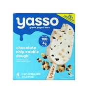 Yasso Frozen Greek Yogurt Chocolate Chip Cookie Dough Bars, 4 Count