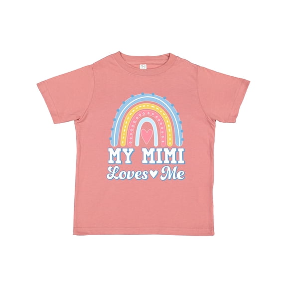 Inktastic My Mimi Loves Me Retro Rainbow Girls Toddler T-Shirt
