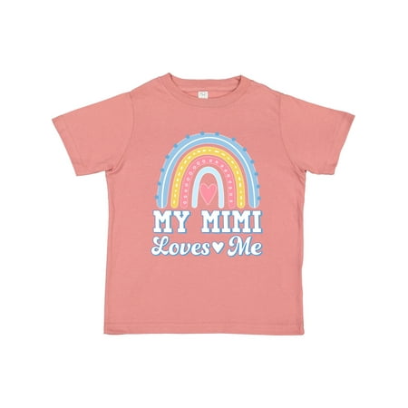 

Inktastic My Mimi Loves Me Retro Rainbow Gift Toddler Toddler Girl T-Shirt
