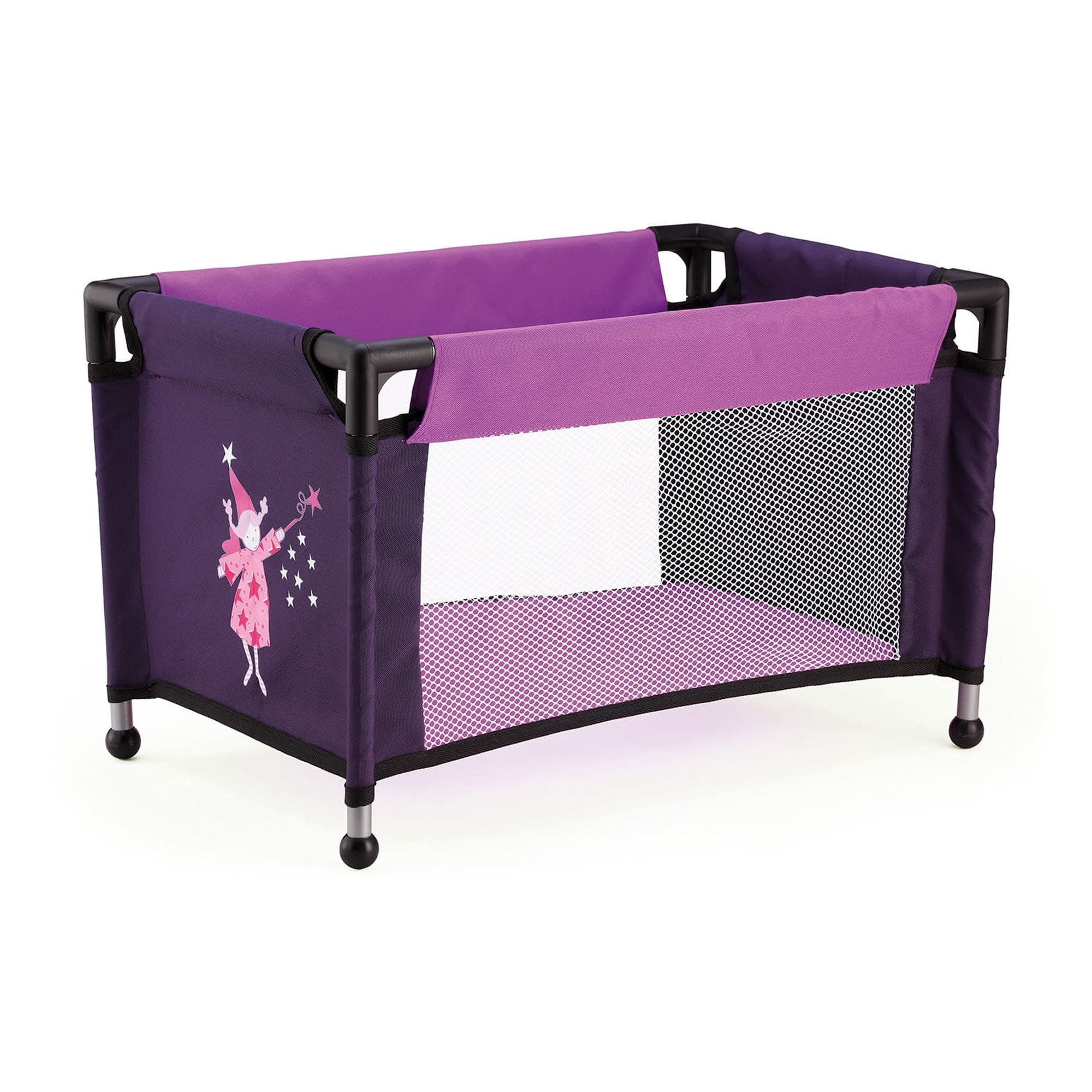 Bayer Design Baby Doll Pram Combi Grande Set - Purple - Modern Convertible Doll Stroller with Removable Carrycot