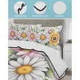 thumbnail image 3 of Twin XL Quilt Bedding Set, Colorful Daisy Floral Reversible Summer Quilt 3 Pieces, Spring Flowers Botanical Leaves Rustic Lightweight Bedspreads Coverlets with 2 Pillow Shams for All Seasons, 3 of 5