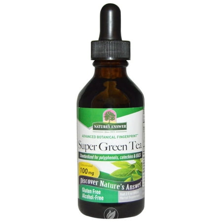 Nature'S Answer Super Green Tea Extract Alcohol Free 2 Ounce, Pack of