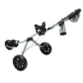 thumbnail image 1 of Portable  Push Cart, EVA Non Slip Grip Collapsible Metal Rivet Reinforcement Lightweight  Bag Cart  for  Match, 1 of 8