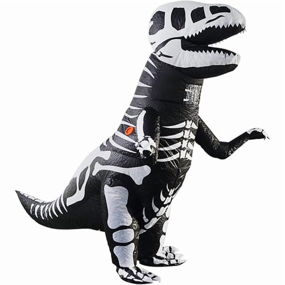 Inflatable Dinosaur Costume Skeleton Tyrannosaurus Inflatable Cosplay Party Christmas Halloween Dinosaur Skeleton Set,Height 59"–74.8",T-Rex