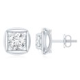 thumbnail image 3 of Rosec Jewels Lab Grown Diamond Stud Earrings for Women (5 mm, 1 Ct, EF-VS Quality) - Valentines day Gift, 18K White Gold, 3 of 6