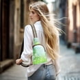 thumbnail image 4 of Stylish Leather Crossbody Bag 8.46x5.9x2.16In Easy To Carry Multi-Purpose Travel Hiking Shopping Fashion Bag Beautiful White Dandelions, 4 of 7