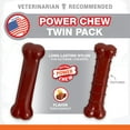 thumbnail image 5 of Nylabone Power Chew Basted Blast Original & Textured Bone Dog Chew Toys Bacon & Steak Small (2 Count), 5 of 16