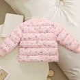 thumbnail image 3 of SonxaHe Infant Girl's Winter Coat Floral Print Long Sleeve Warm Coat Windproof Lightweight Puffer Outerwear Pink,Sized 18-24 M, 3 of 4