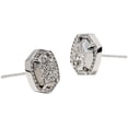 thumbnail image 1 of Kendra Scott Davie Stud Earrings Rhodium Platinum Drusy, 1 of 1