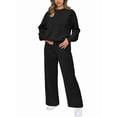 thumbnail image 2 of Traje de Dos Piezas para Mujer: Sudadera de Larga y Pantalón de Otoño. Traje Informal. Negro S, 2 of 9