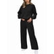 thumbnail image 2 of Traje de Dos Piezas para Mujer: Sudadera de Larga y Pantalón de Otoño. Traje Informal. Negro 4XL, 2 of 9
