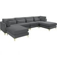 thumbnail image 1 of Meridian Furniture Julia Gray Velvet Modular Sectional, 1 of 5