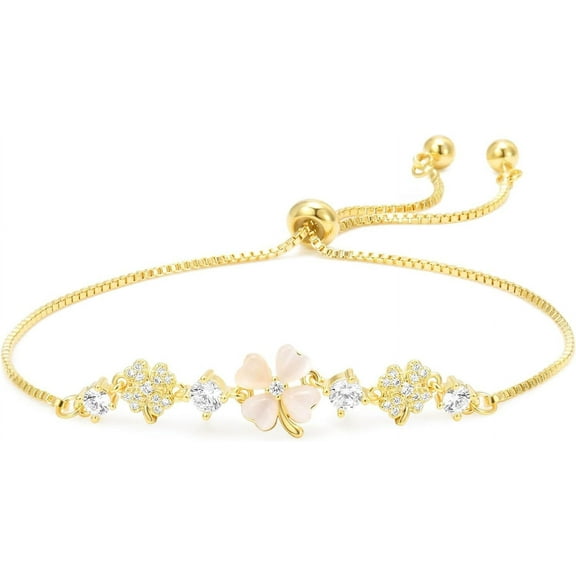 18K Gold Plated Chain Bracelet for Women and Girls,Hypoallergenic Link Bracelets as Jewelry Gifts