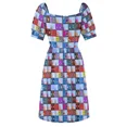 thumbnail image 7 of Mahjong Blue Tiles Sleeveless Dress prom dresses summer clothes chic and elegant evening dress, 7 of 7