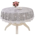 thumbnail image 1 of Mantel Redondo Limpiar 180Cm Impermeable Sin Arrugas Resistente una las Manchas Mantel de PoliéSter Lavable Manteles PVC, 1 of 1
