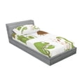 thumbnail image 3 of Reptile Bedding Set with Sheet & Covers, Reptile Family Colorful Baby Snake Frog Ninja Turtles Love Mother Family Theme, Printed Bedroom Decor 2 Shams, 4 Sizes, Green Brown Red, by Ambesonne, 3 of 3