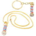 thumbnail image 3 of 1 juego de colgante de collar, llavero de aleación, llavero colgante, llavero de peluquero, 3 of 6
