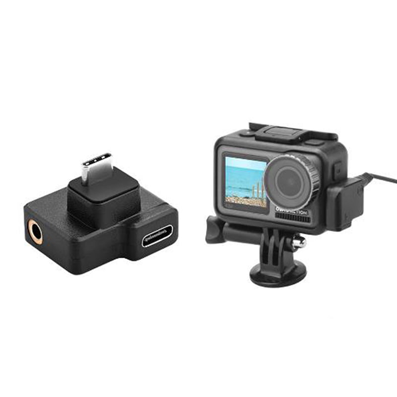 Dual USB-C to 3.5mm Mic Microphone Audio Adapter For DJI OSMO Action Accessories
