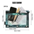 thumbnail image 3 of Old Ship in Storm Sea 2 Pack Pencil Pouch for 3 Ring Binder Smooth Zipper Folders with Pockets Clear Window Pencil Case, 3 of 6