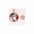 thumbnail image 4 of Tree of Life - Gemstone Chakra Jewelry Colorful Bronze Chain Necklace, 4 of 4