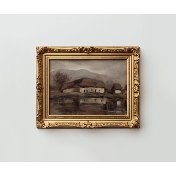 Cottage Core Decor Landscape Print, Vintage Coastal Wall Art, Aesthetic Room Decor, Wall Art Poster Decor, Unframed Poster Size 8x12