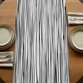 thumbnail image 5 of Table Runners 72 Inches Long Dress Scarves, Black White Lines Farmhouse Kitchen/Dining Table Runner, Coffee Tablerunners, Retro Stripes Texture Minimalist Art 14x72 Inch, 5 of 9