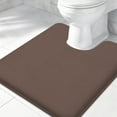 thumbnail image 5 of Tripumer Set of 2 Corner Shower Mats Bathroom Rugs U Shape Mats for Corner Shower Bath Brown, 5 of 7