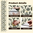 thumbnail image 5 of Boho Peel and Stick Wallpaper 17.7in x 9.8ft Abstract Cactus Chameleon Floral Accents Contact Paper Vinyl Self-Adhesive Removable Wall Paper for Bedroom Kitchen Cabinet Décor Renter Friendly, 5 of 8