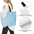 thumbnail image 3 of Easygdp Snowflake Snowing Bolsas Tote para Mujer, Bolsos de Hombro para Viaje, Bolsos de Mano de Gran Capacidad para Compras y Trabajo, 3 of 8