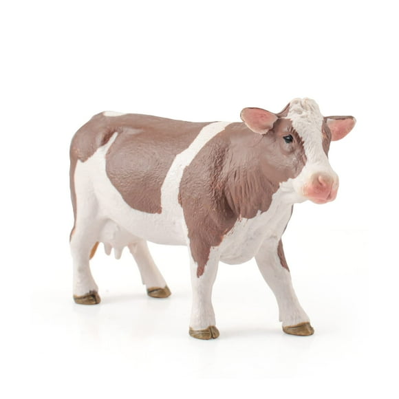 BRETOYIN Realistic Cow Figurine Bull Toys for Toddlers Durable Simmental Cows Holstein Cow Figures for Kids Collection Birthday 3 4 5 6 Year Old Cake Topper