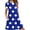 Blue, variant on Womens T-Shirt Dress with Pockets Summer Scoop Neck Ruffle Dress Casual Soft Print Graphic Short Sleeve Sundress Red S