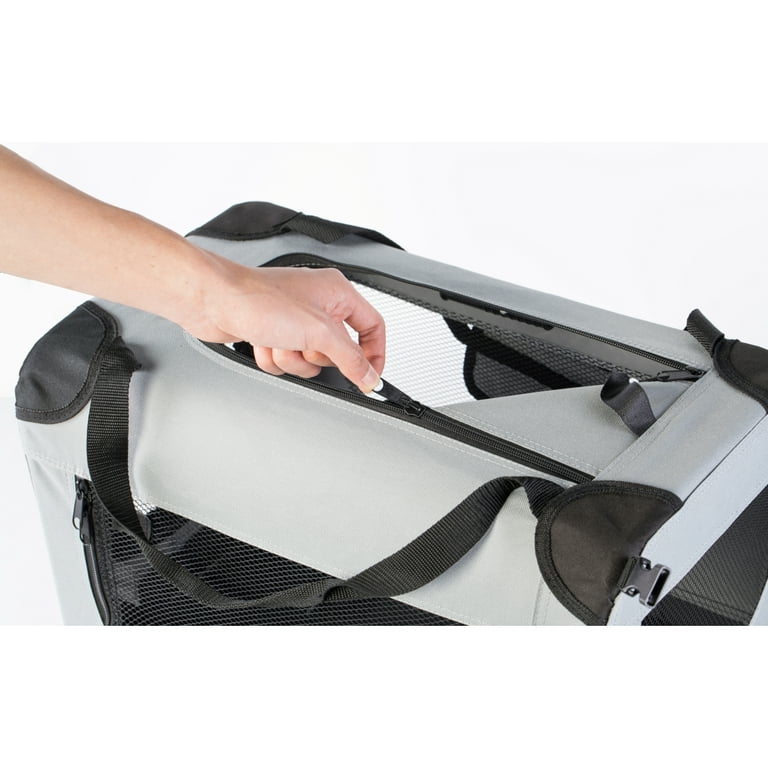 PAWSMARK Soft-Sided Mesh Foldable Pet Travel Carrier, Pet Bag for